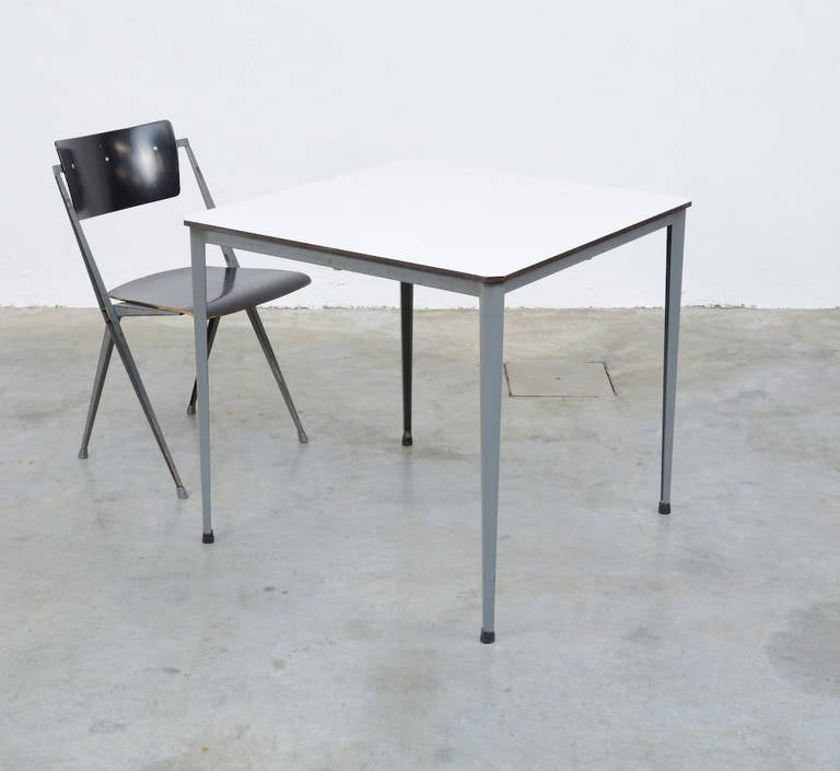 Industrial Square Dining Table Recent by Wim Rietveld for Ahrend De Cirkel