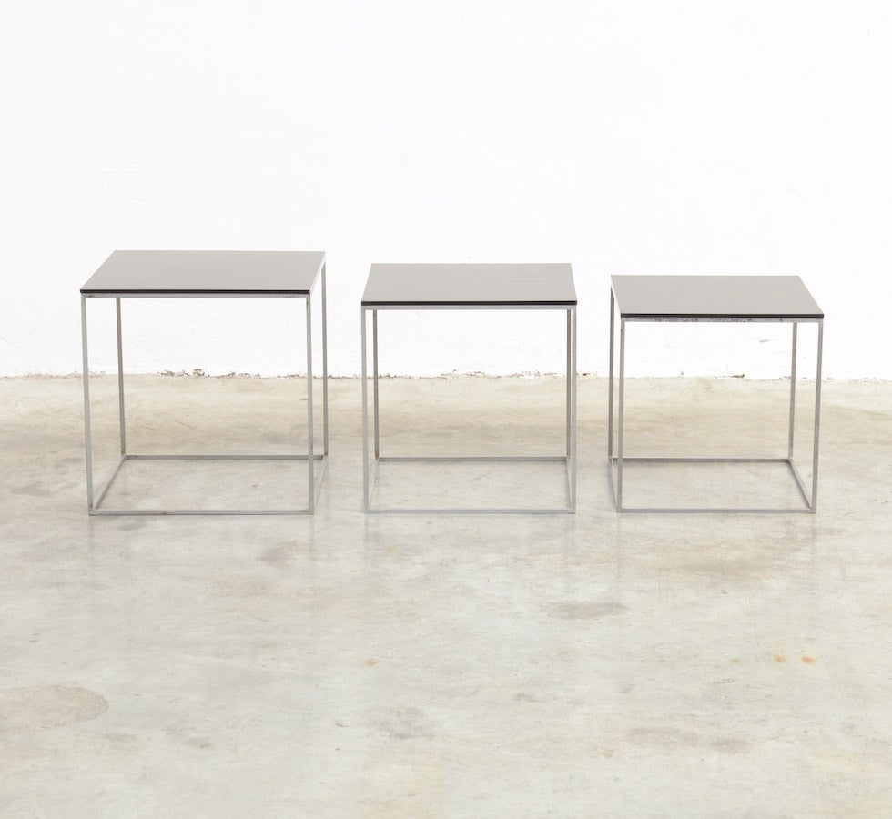 Danish Set of Nesting Tables PK71 by Poul Kjaerholm for E. Kold Christensen, 1957