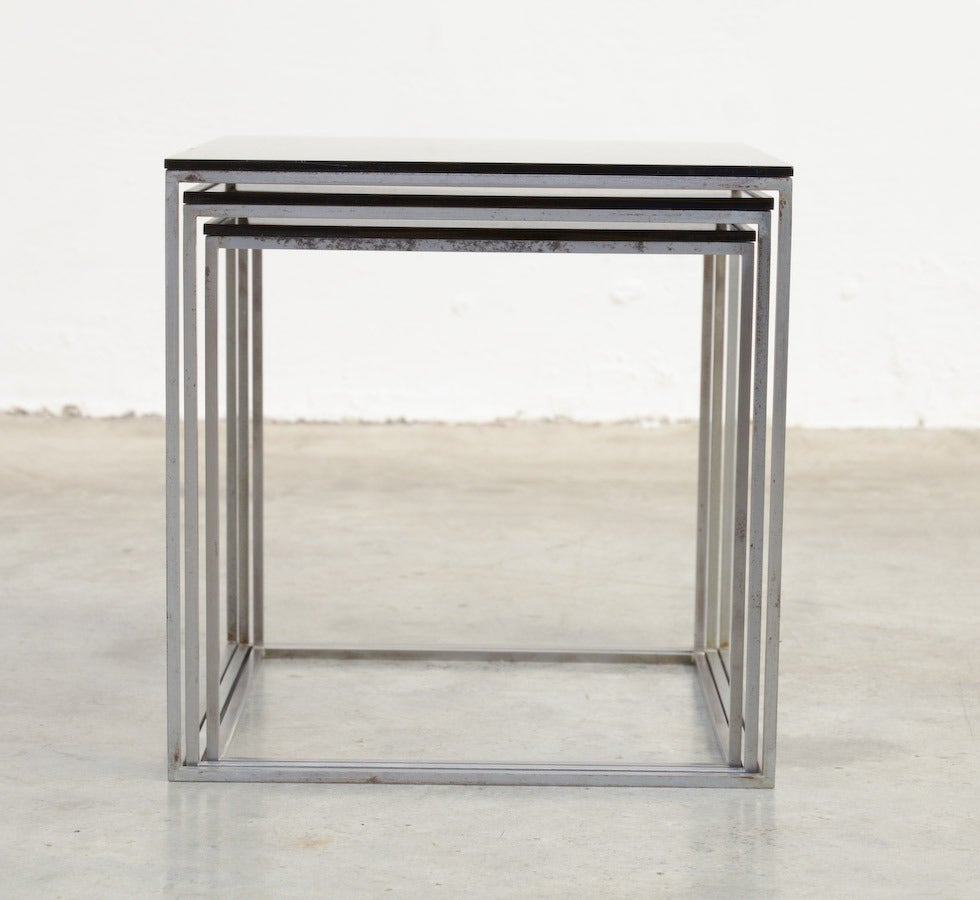 Set of Nesting Tables PK71 by Poul Kjaerholm for E. Kold Christensen, 1957 In Good Condition In Vlimmeren, BE