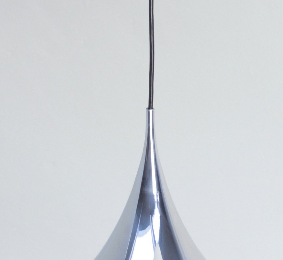 Chrome Semi Pendant Lamp by Bonderup and Thorup for Fog & Morup In Excellent Condition In Vlimmeren, BE