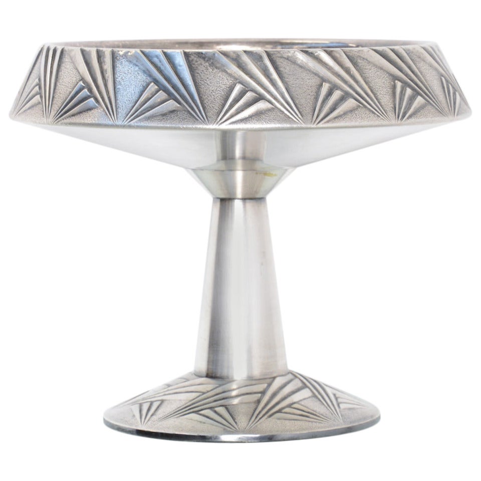 1930s Silver Plated Art Deco Bowl