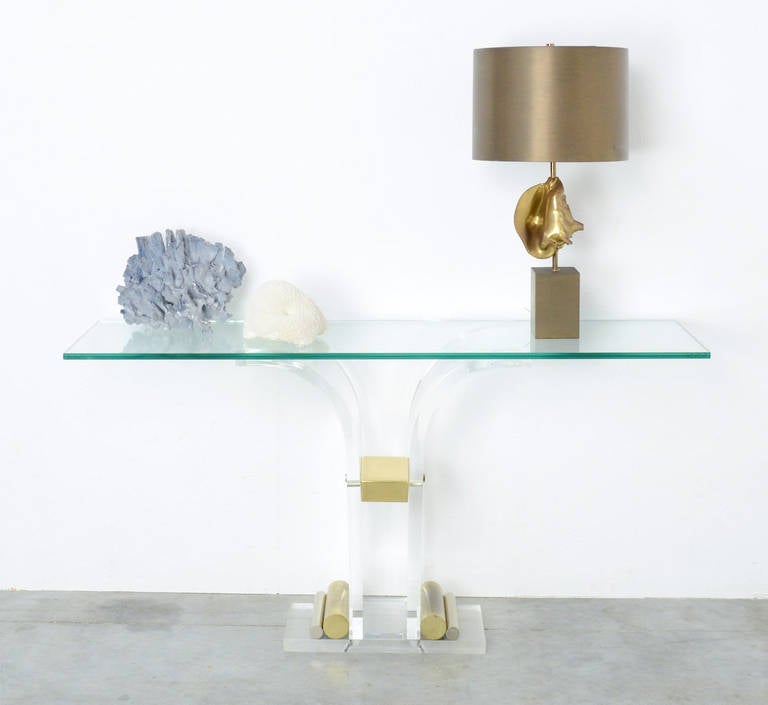 1970s Plexiglass Console Table