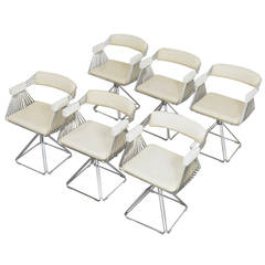 Vintage Set of 6 Dining Chairs by Rudi Verelst for Novalux