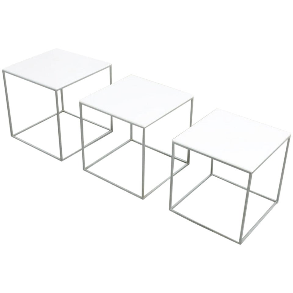 Set of Three Side Tables PK71 by Paul Kjærholm for E. Kold Christensen