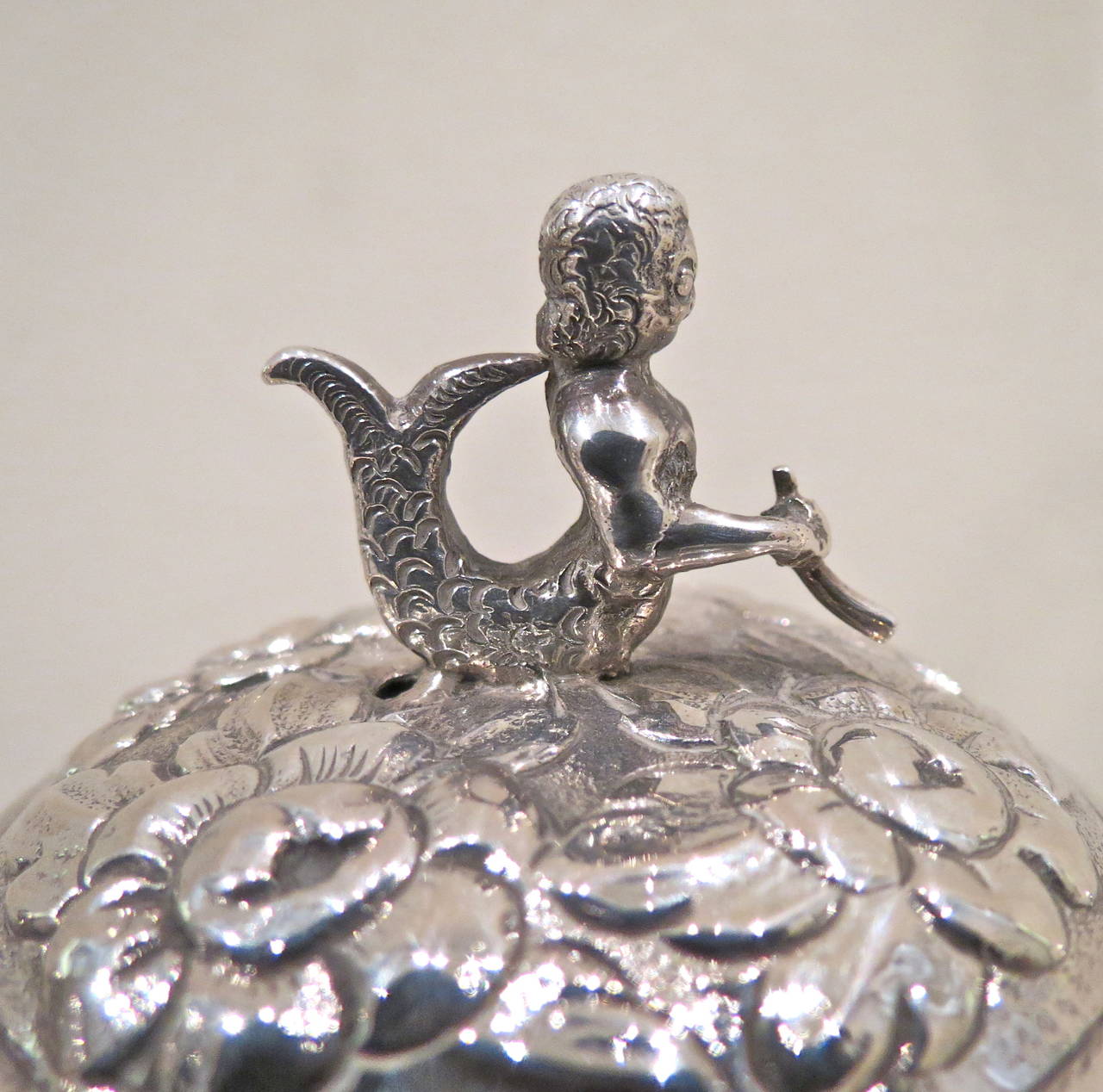 Mid-18th Century Antique Sterling 925/°°° Silver Dutch Teapot For Sale 1