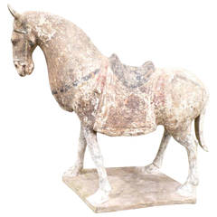 Tang Dynasty Painted Pottery Model of a Horse