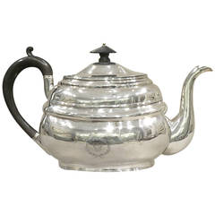 Early 19th Century Antique Sterling 925 Silver Irish Teapot