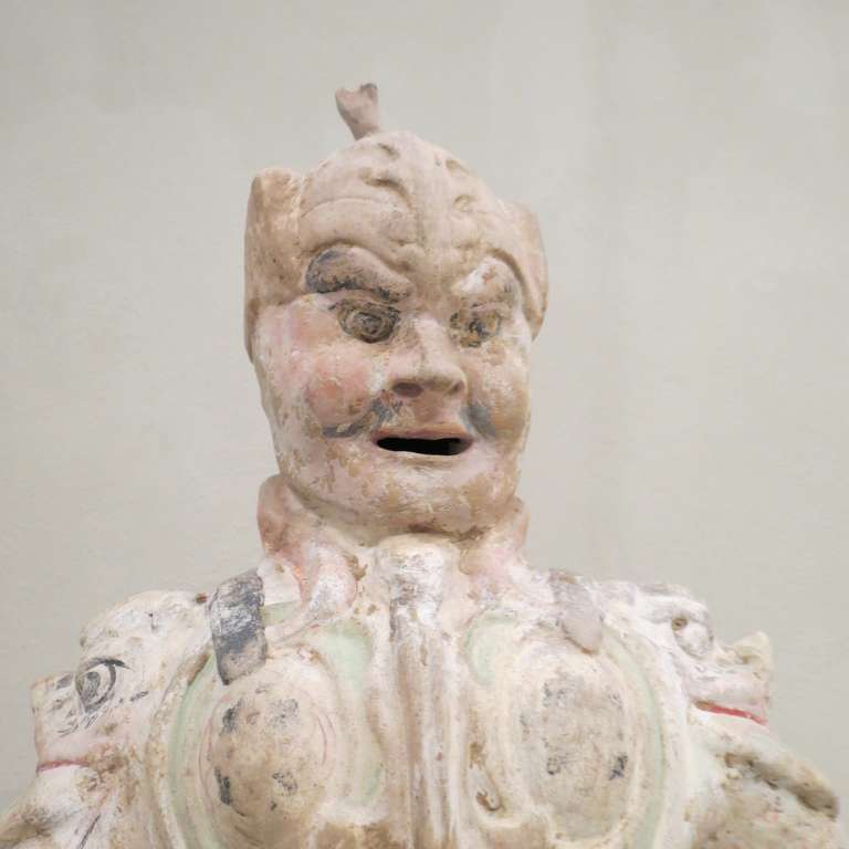 18th Century and Earlier Chinese Tang Dynasty Ceramic Figure of a Military Officer