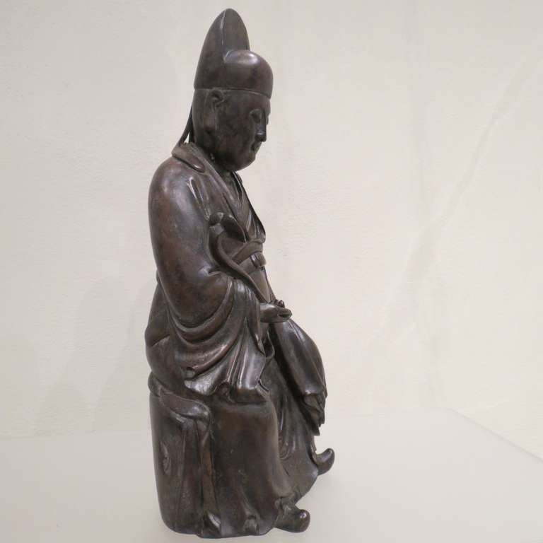 Chinese Hard Wood Temple Sculpture, China,  K'ang-hsi Kingdom 1662-1722