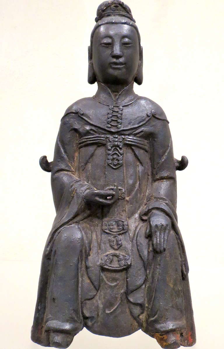 Fine Vietnamese Cast Bronze Taoist Ancestor Statue 6