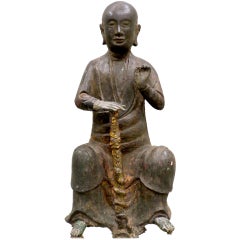 Bronze Figure of a Seated Luohan, Ming Dynasty, 1368-1644