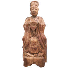 Wood Figure of Xi Wang Mu, K'ang-hsi Kingdom, 1662-1722