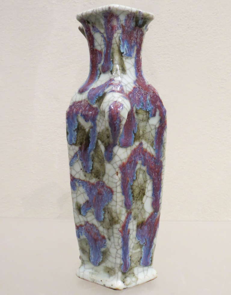chinesische Sang de Boeuf-Vase aus dem 18. Jahrhundert mit Flammglasur im 