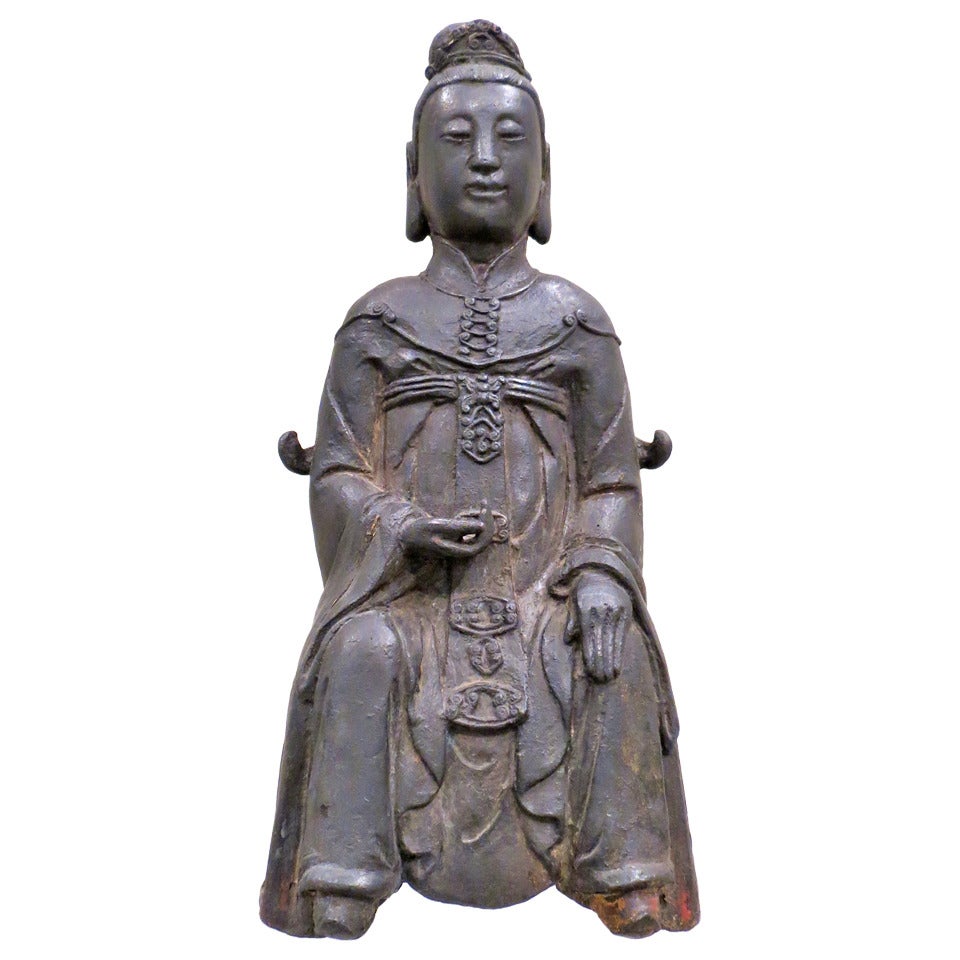 Fine Vietnamese Cast Bronze Taoist Ancestor Statue