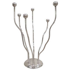 Candelabro plateado de Mesa