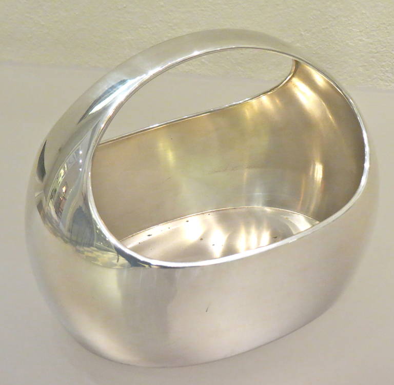 Late 20th Century Silver Basket, circa 1970 For Sale