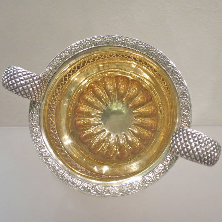 Portuguese Silver Sugar Bowl, First Half of the 19th Century For Sale 1