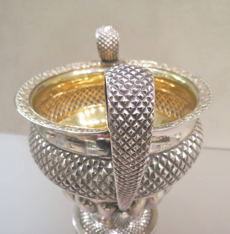 Portuguese Silver Sugar Bowl, First Half of the 19th Century For Sale 5
