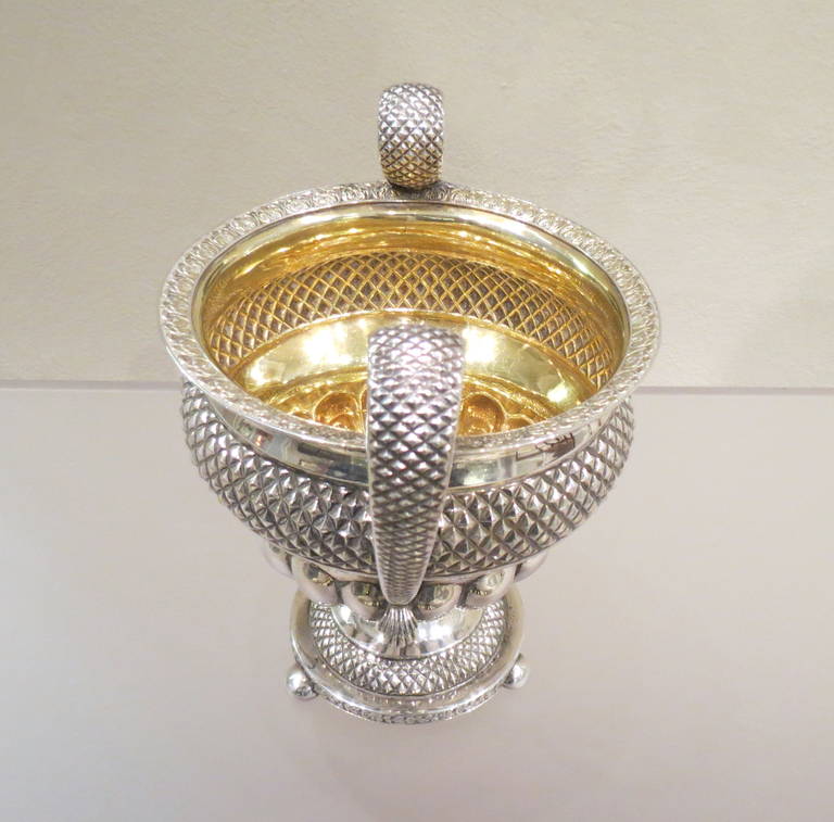 Portuguese Silver Sugar Bowl, First Half of the 19th Century For Sale 6