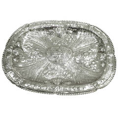 Antique 18th Century Spanish Silver Oval Platter