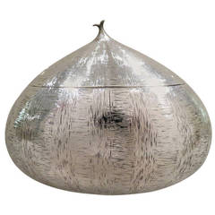 Caja de plata de ley castaña, circa 1960