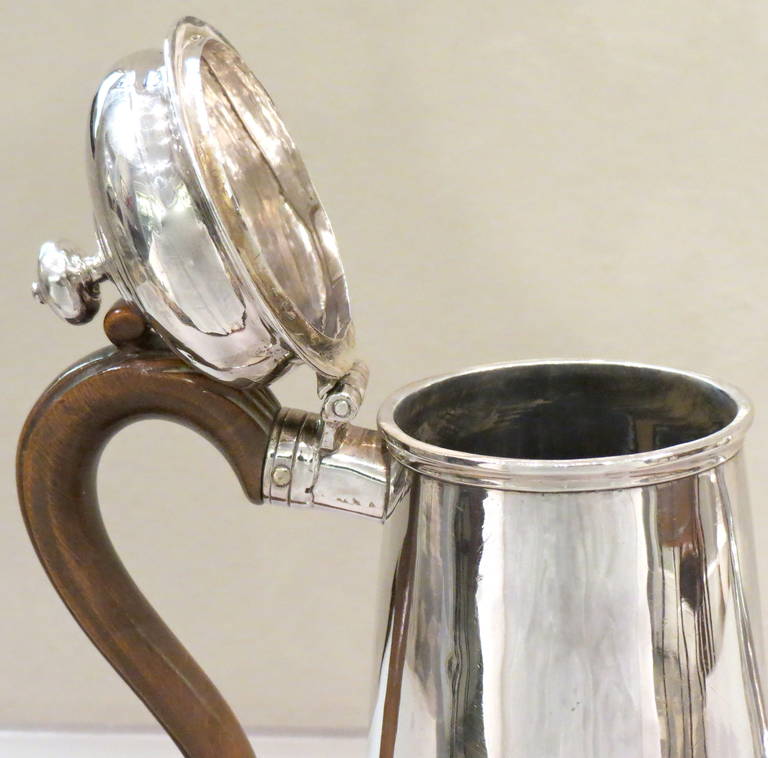 18th Century and Earlier Antique Georgian Sterling Silver George II Coffee Pot
