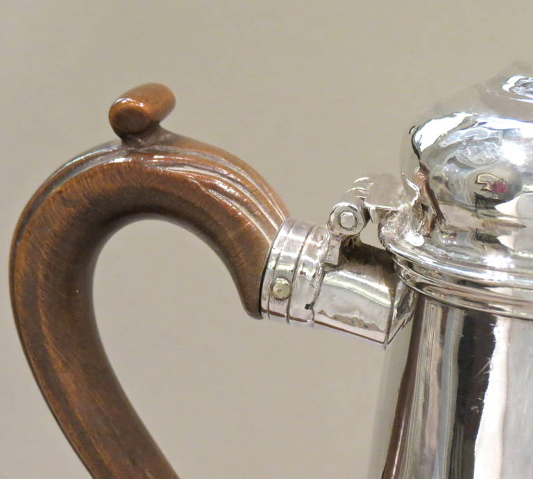 Antique Georgian Sterling Silver George II Coffee Pot 1