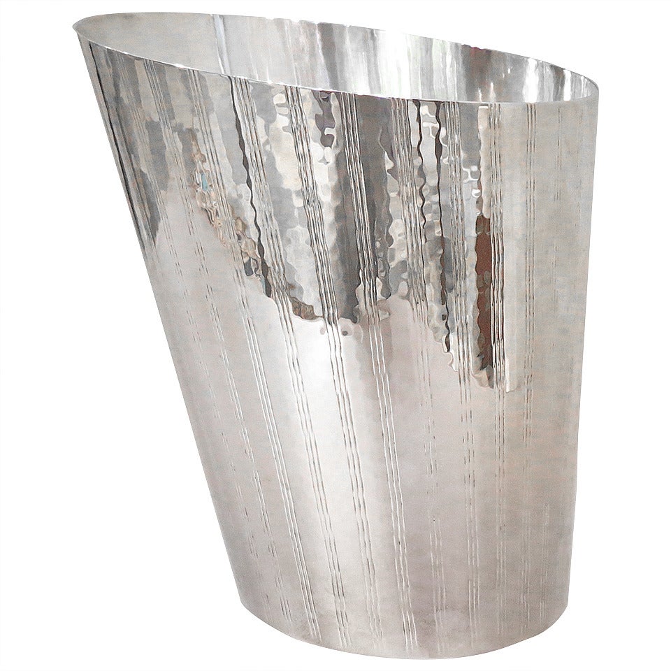 Silver Plated Hand-Hammered Champagne Bucket
