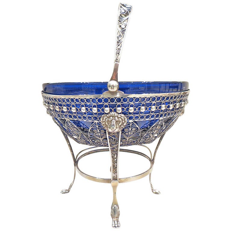 Austro-Hungarian Silver Filigree Basket