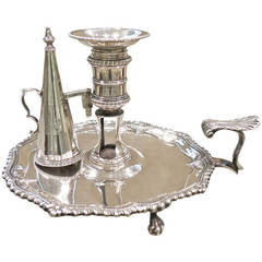 Antique George III Silver Chamberstick, London, 1767