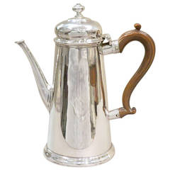 Antique Georgian Sterling Silver George II Coffee Pot