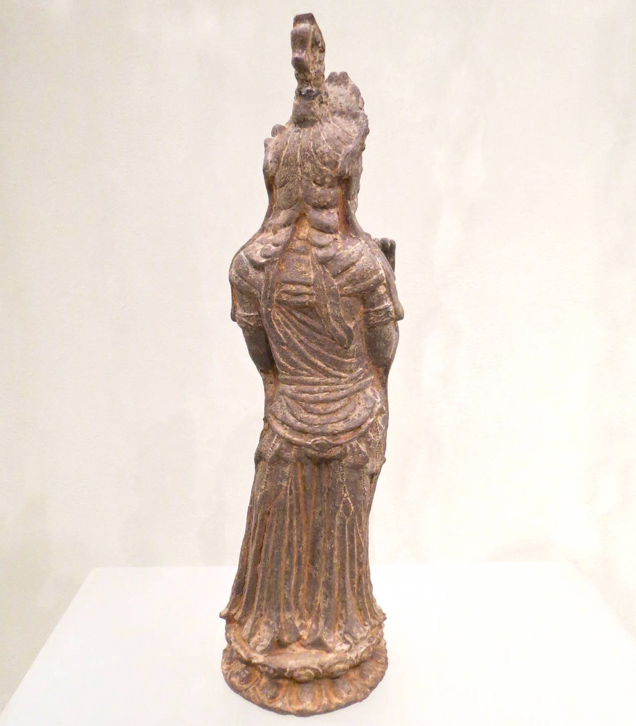 Ming Dynasty Iron Figure of a Standing Guanyin 2