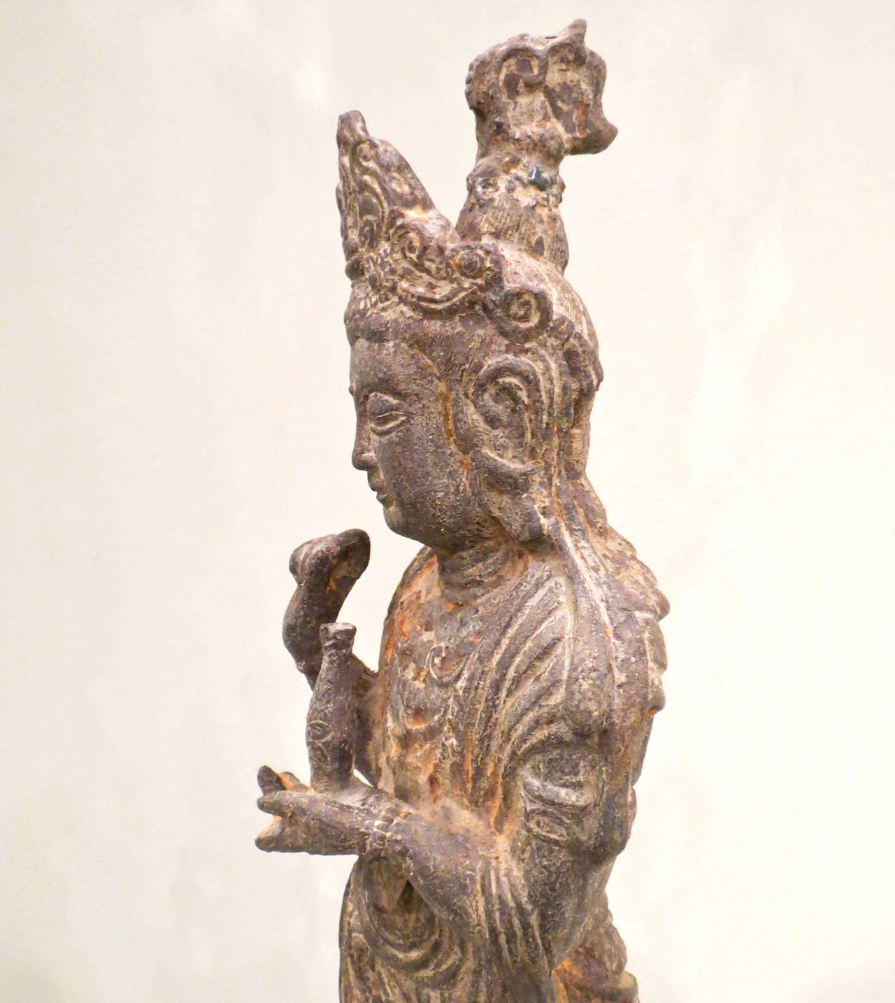 Ming Dynasty Iron Figure of a Standing Guanyin 3