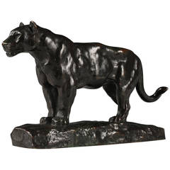 Barye, the Lioness, 1875, Bronze Sculpture