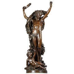 J.-B. Carpeaux and Susse Freres, the Genius of the Dance, Bronze Sculpture