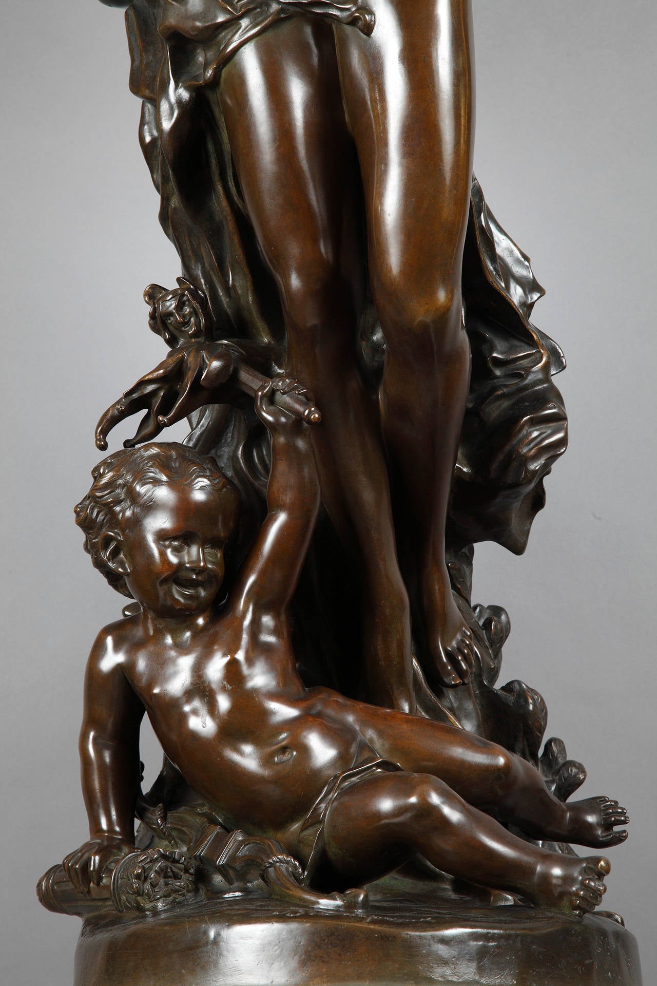 French J.-B. Carpeaux and Susse Freres, the Genius of the Dance, Bronze Sculpture For Sale