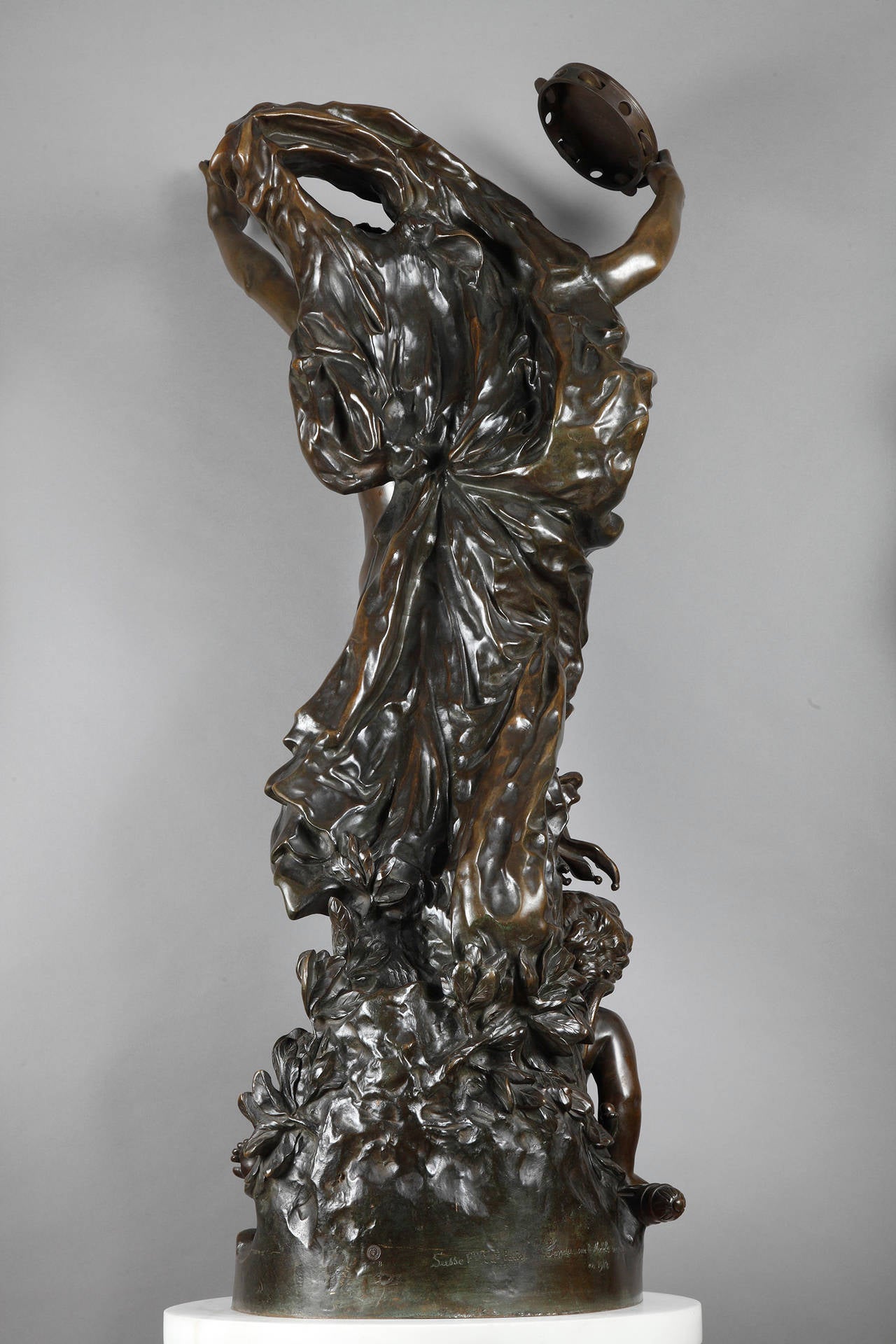 Patinated J.-B. Carpeaux and Susse Freres, the Genius of the Dance, Bronze Sculpture For Sale