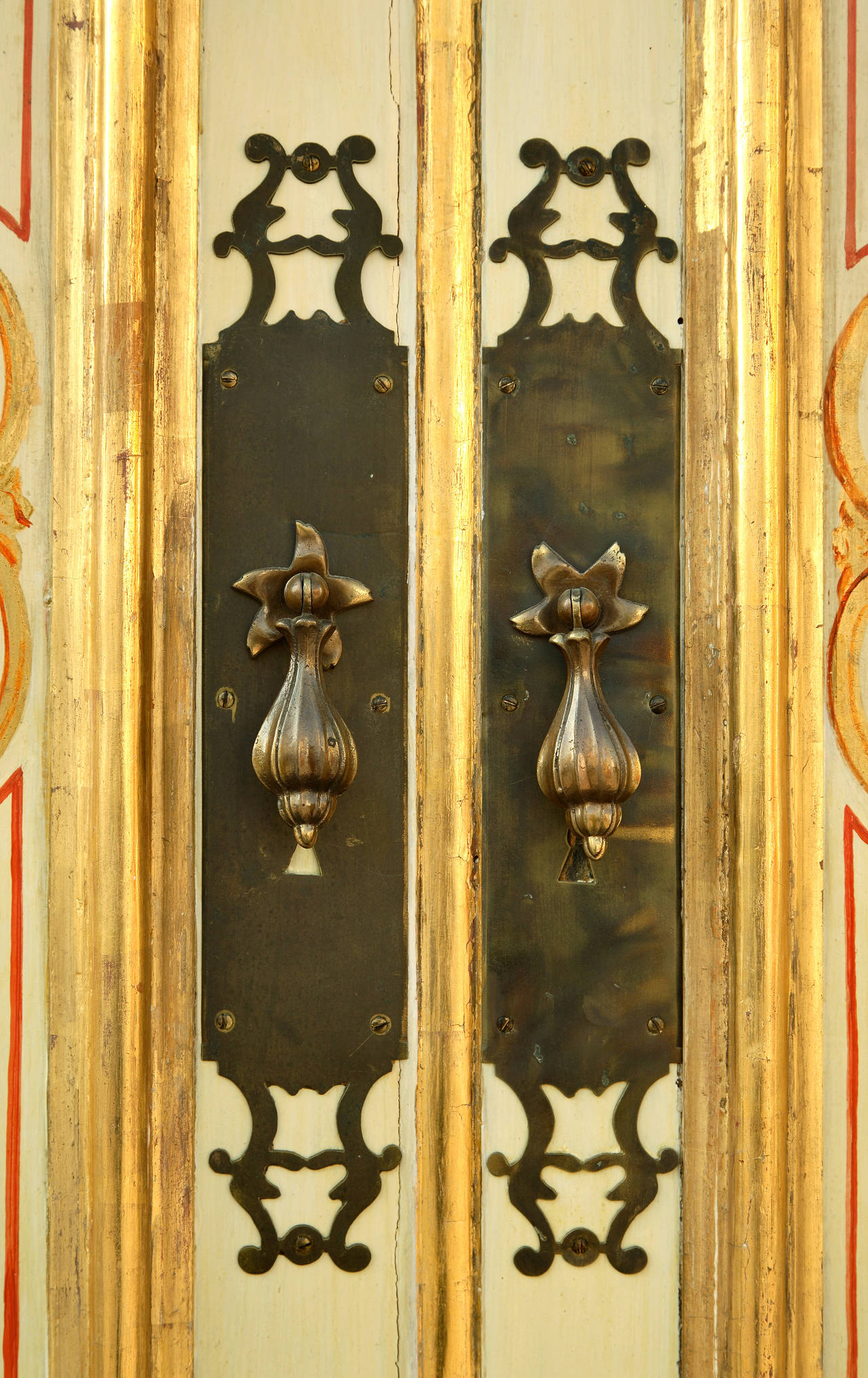 Italian Late 19th Century Set of Four Venetian Palace Double Doors For Sale