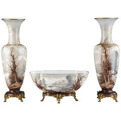 Exceptional Baccarat Set, Signed and Dated, 1883