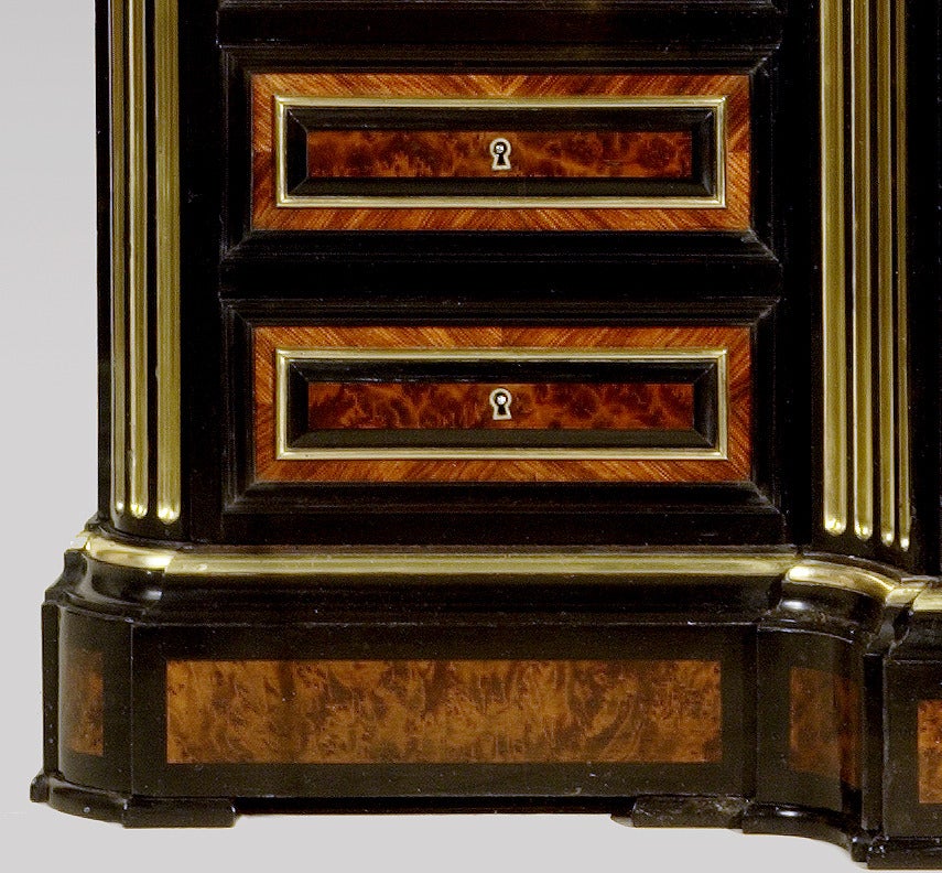 French 19th Century Loupe d'Orme and Kingwood Collector's Cabinet by Grohé For Sale