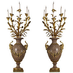 19th Century Pair of Candelabras Attributed to H. Dasson