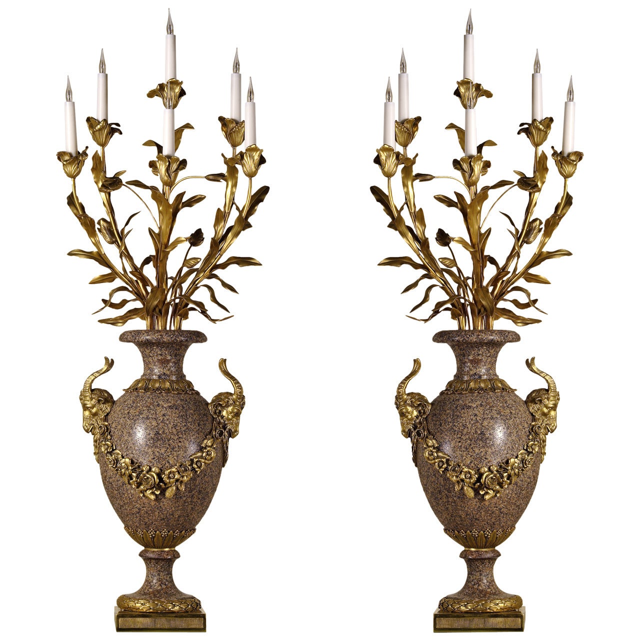 19th Century Pair of Candelabras Attributed to H. Dasson For Sale