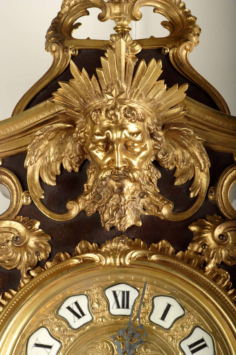 Régence Taccard & King Hervelry Co. - A French Regence Style Wall Clock, Circa 1880 For Sale