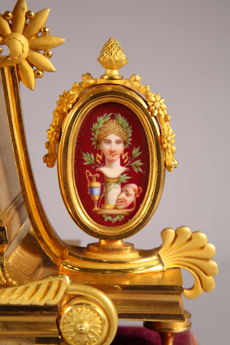 H. Houdebine – eine französische neogriechische Bronzeuhr, um 1870 im Zustand „Gut“ im Angebot in Paris, FR
