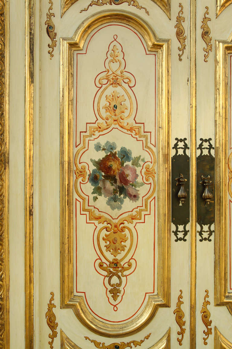 Baroque Revival Magnificent Set of Four Venetian Palace Double Doors, Late 19th Century For Sale