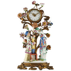 Small Porcelain and Bronze Clock