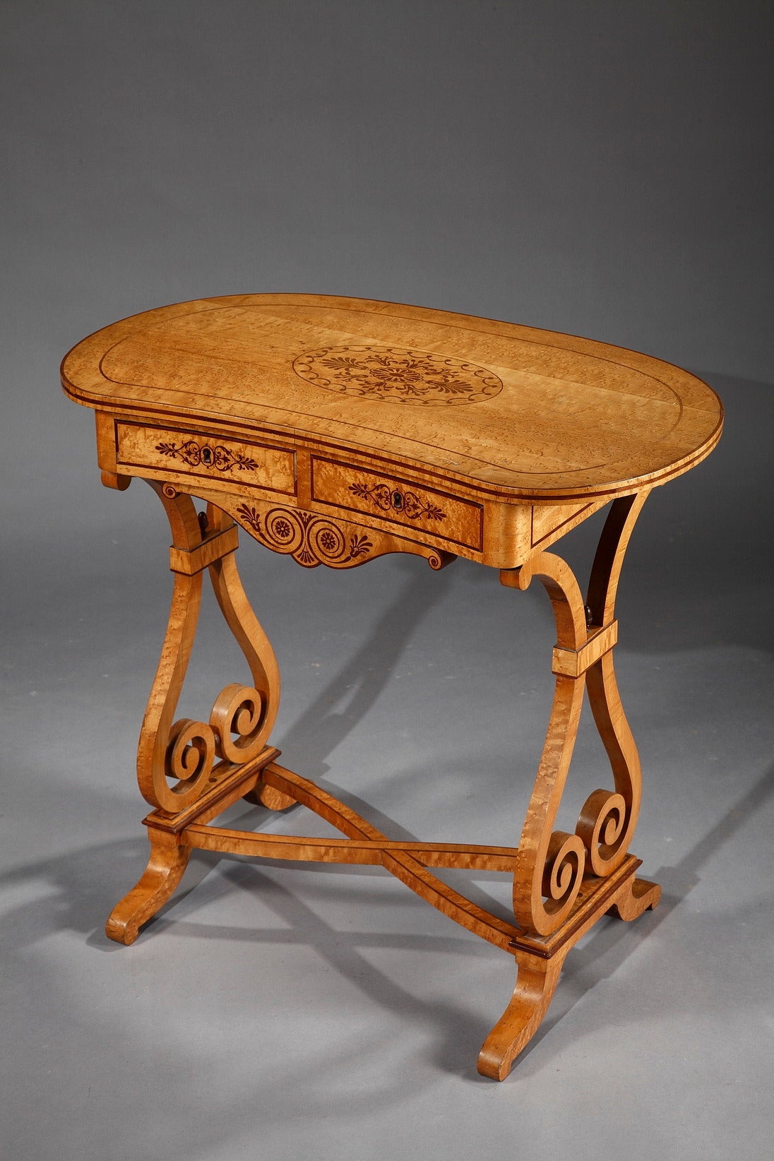 Early 19th Century Lemonwood and Amaranth Writing Table