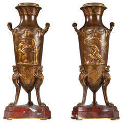 F. Levillain and F. Barbedienne - Pair of French Neo-Greek Vases, Circa 1880
