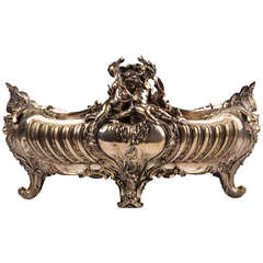 Antique Exceptional French Bronze Jardinière Attributed to L. Messagé and Colin, C. 1885