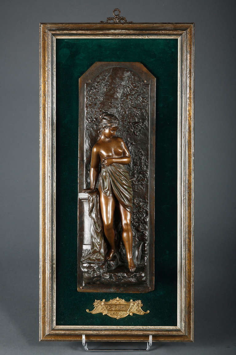Belle Époque German Set of Five Bronze Plaques of the Five Senses For Sale
